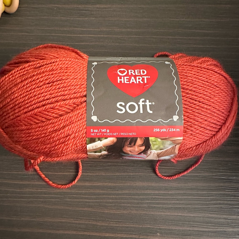 DISCONTINUED Cinnabar Red Heart Soft Yarn